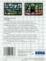 Sega  Master System  -  Fantasy Zone the Maze (Back)